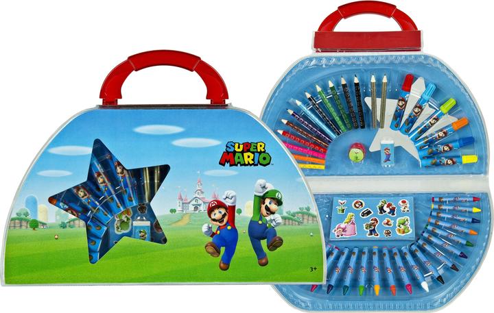 Actual product image Undercover Painting Set Suitcase Super Mario 51 pieces