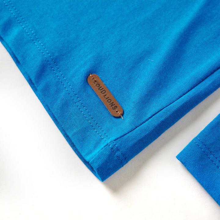 Immagine prodotto VidaXL Camicia da bambino a maniche lunghe blu cobalto 92,Materiale: 100 (92)