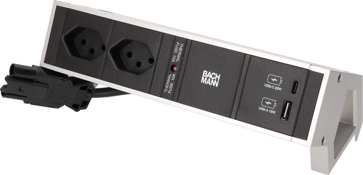 Produktbild Bachmann Desk 2 (2 x, Typ 13, USB-A, USB-C, 0.20 m)
