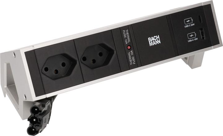 Produktbild Bachmann Desk 2 (2 x, Typ 13, USB-A, USB-C, 0.20 m)