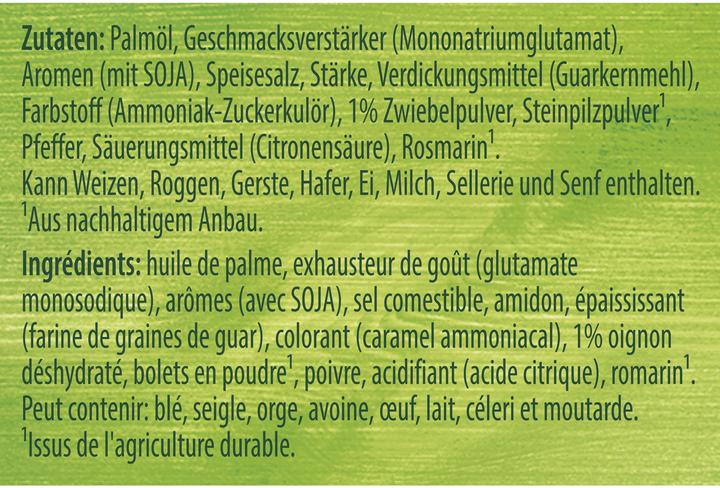 Nährwerte und Zutaten Knorr Klare Sauce Würfel Stange, ideal zu portionieren, für Suppe & Saucen (93 g)