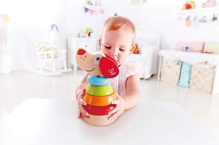Actual product image Hape Stacking dog Pepe