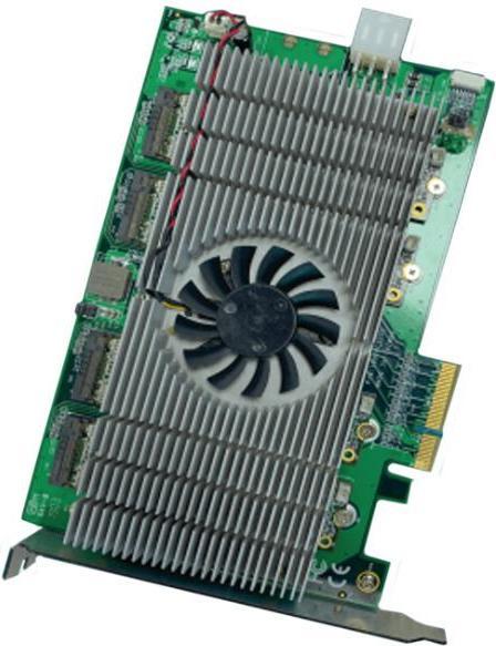 Aaeon PER-TAIX4-A10-PCIE - AI Core PCIx4 with 2x 2280 M.2 module (4MYDX), fan