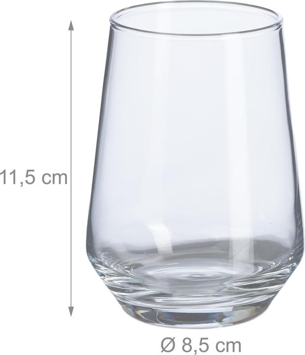 Productafbeelding Relaxdays 6x Trinkgläser (0.39 l, 6 x)