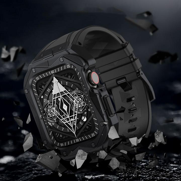 Immagine prodotto Kingxbar CYF140 Custodia rugged 2in1 per Apple Watch SE 6, 5, 4 (44 mm) in acciaio inossidabile con (44 mm, TPU, Nerūdijantis plienas)
