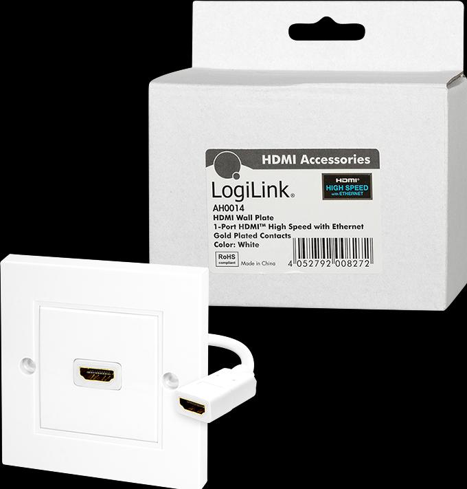Image du produit LogiLink Prise murale HDMI avec 1x HDMI femelle (0.07 m, HDMI)