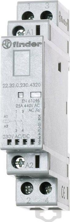 Actual product image Finder Modular contactor 1NO+1NC 25A 230V ac/dc