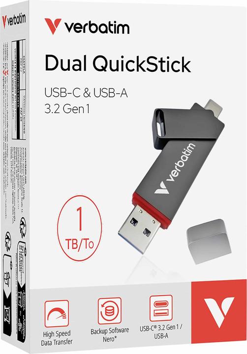 Produktbild Verbatim Dual QuickStick (1000 GB, USB-A, USB-C)