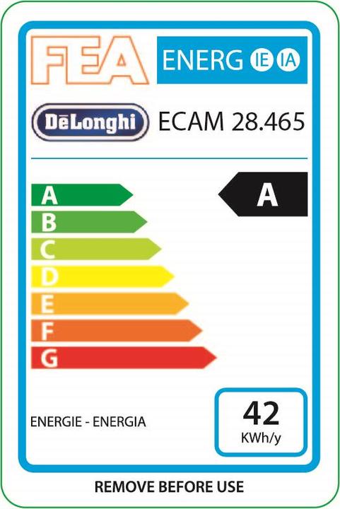 Energie-Label De'Longhi ECAM 28.465.M PrimaDonna S De Luxe