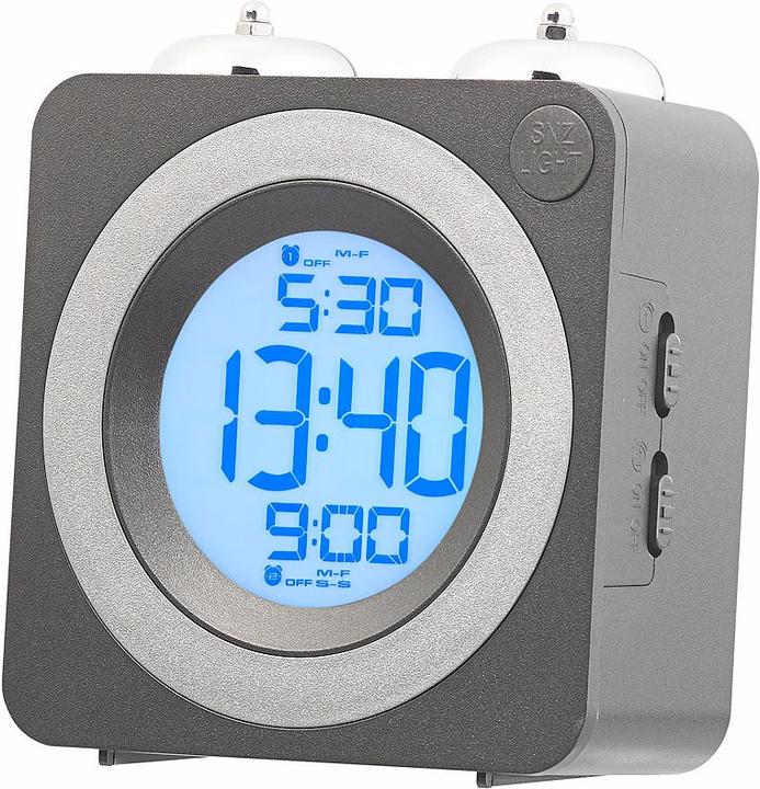 Actual product image St. Leonhard Digital Radio Bell Alarm Clock with 2 Alarm Times & Weekday Alarm