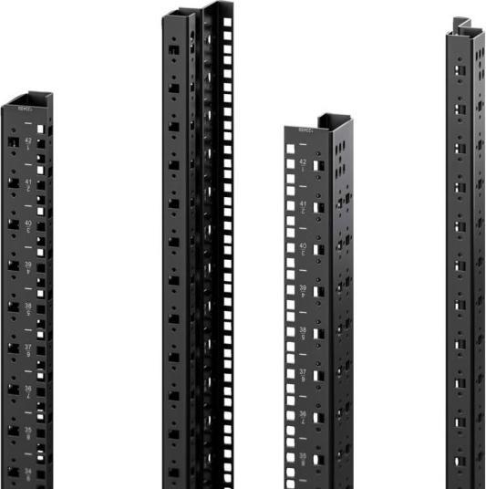 Image du produit Rittal 5302156 Rails pour armoires réseau 19 pouces Noir