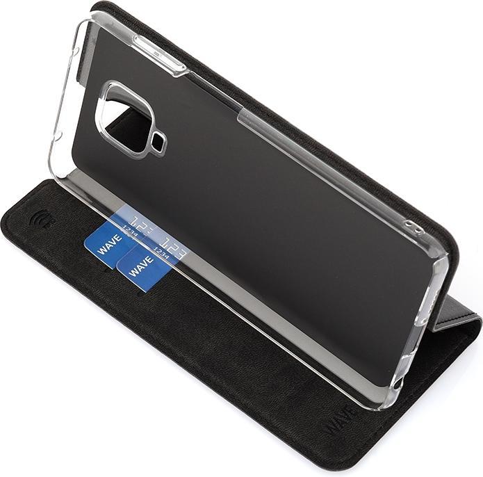 Actual product image Wave BookCase -suojakotelo, Xiaomi Redmi Note 9 Pro, musta (Xiaomi Redmi Note 9 Pro)