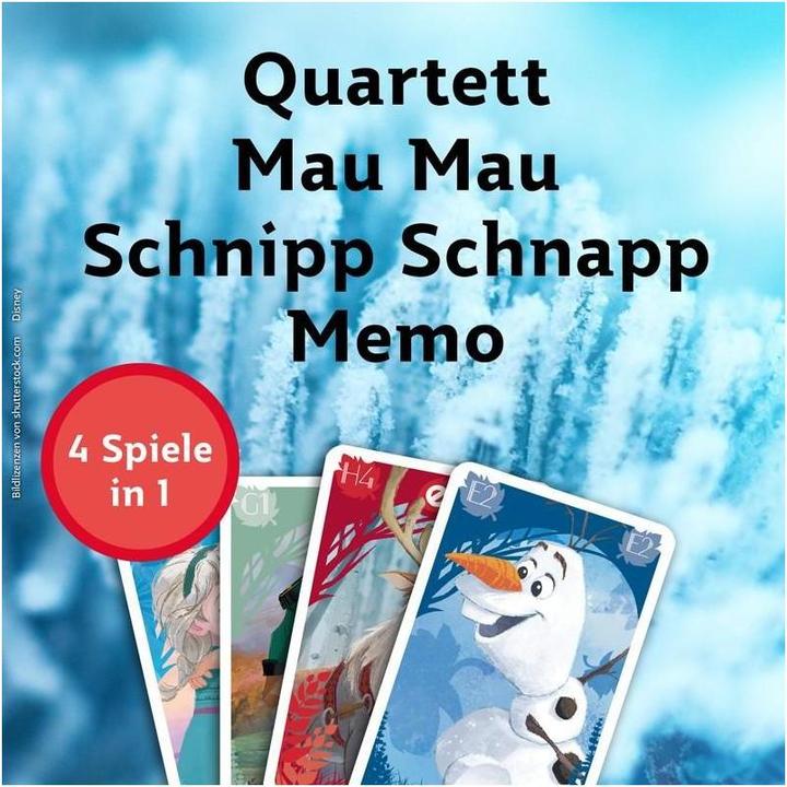 Produktbild Cartamundi Kartenspiel Frozen Quartett & Mau Mau (Deutsch, Englisch, Französisch, Italienisch)