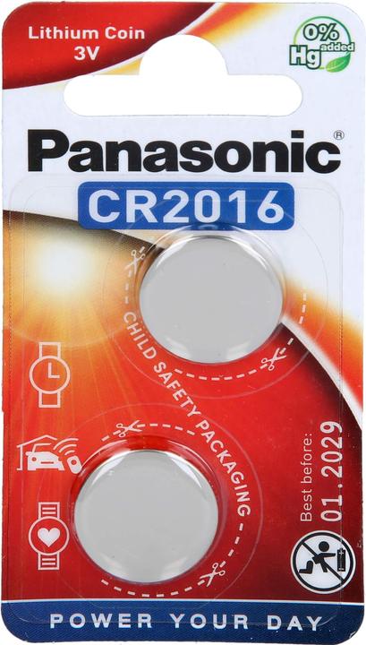 Panasonic Lithium Power CR2016 (2 Stk., CR2016, 90 mAh)