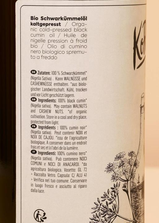 Image du produit KoRo Huile de cumin noir (1000 ml)