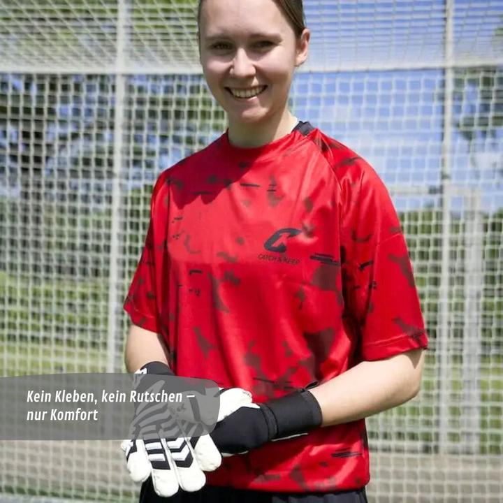 Actual product image Catch & Keep Trikot Red Camou Torwarttrikot Gr. 164 Kurzarm Fussball Shirt (164)