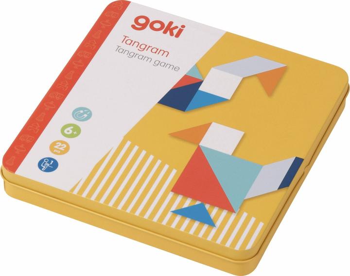 Goki Tangram, 7 magneti, 15 carte modello (Tedesco)