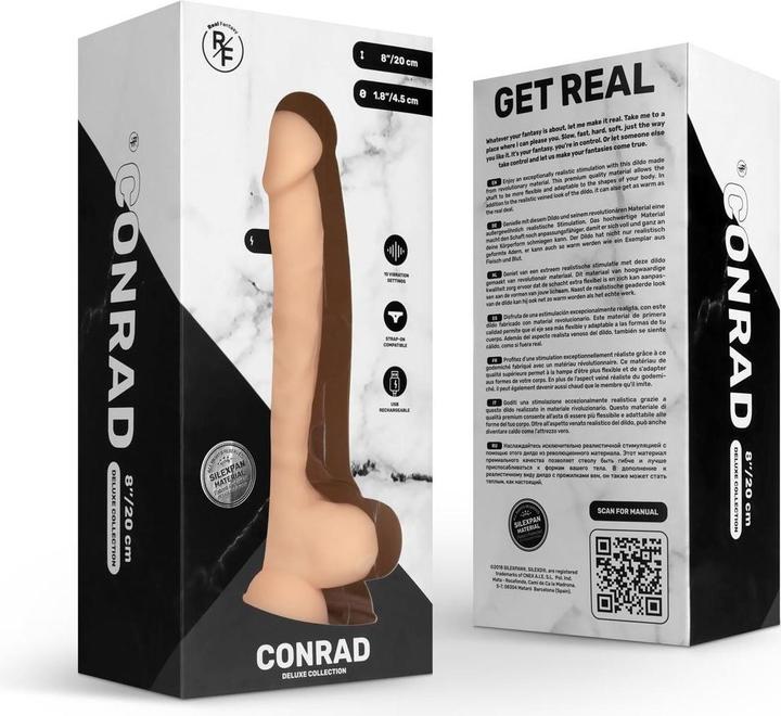 Image du produit Real Fantasy Deluxe - Conrad Electric Realistic Dildo - 20 cm