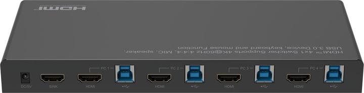 Image du produit MicroConnect 4K@60Hz HDMI KVM switch, 4x1