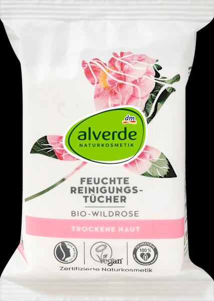 Image du produit dm alverde Lingettes nettoyantes à la rose sauvage bio (Chiffons de nettoyage)