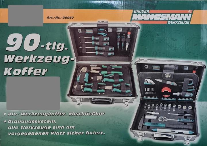 Image du produit Mannesmann Boîte à outils (90 pièces)