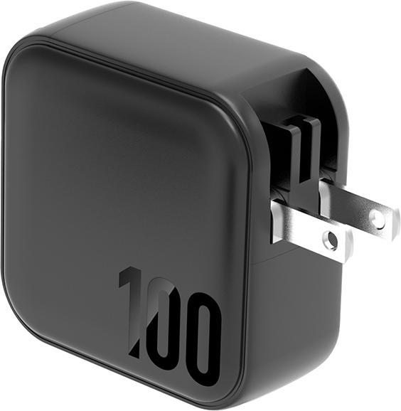Actual product image Energea ład. siec. 1xUSB+3xUSB-C PD-PPS-QC 3.0 100W 3C1A czarny/black US+EU Travelite GAN100 (100 W)