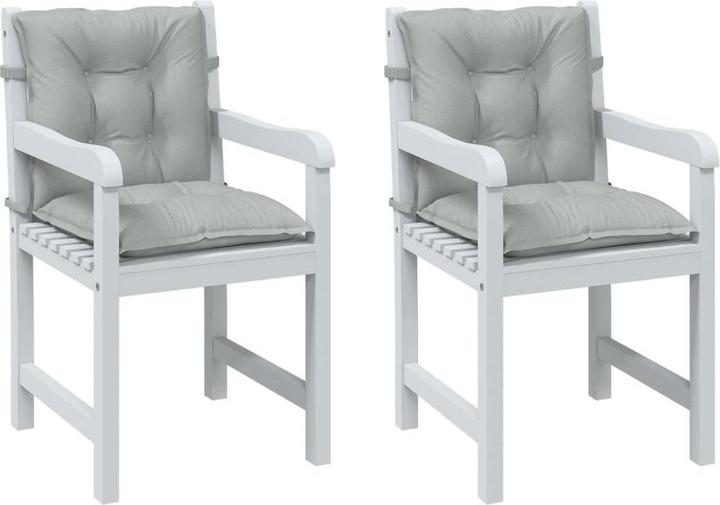 Actual product image VidaXL Low backrest cushions 2 pcs. 100 x 50 x 7cm fabric (100 x 50 x 7 cm)
