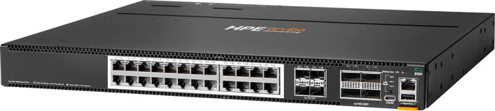 Actual product image Aruba HPE Networking CX 8100 24x10G Base-T 4x10G SFP+ 4x40/100G QSFP28 FB 3Fan 2AC PSU Switch Bundle (24 ports)