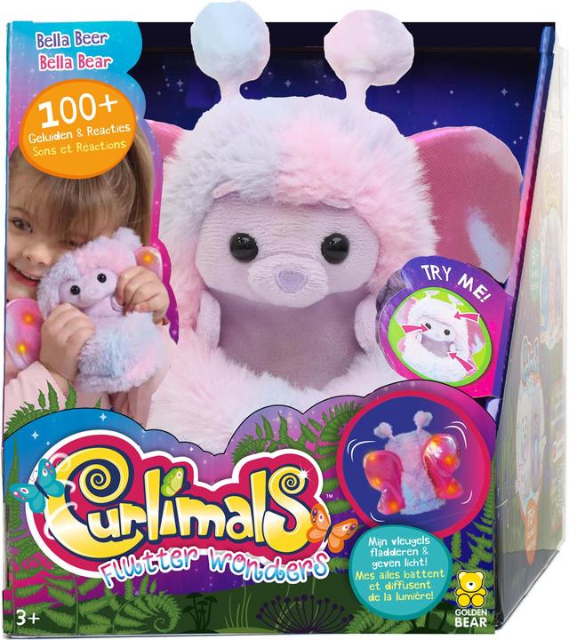 Actual product image Spectron Curlimals Flutter Wonders Pink Interactive plush toy (27 cm)