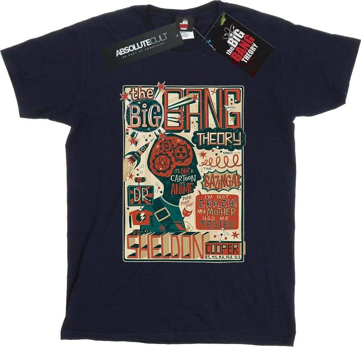 Big Bang Theory Infografik Poster Baumwolle Boyfriend TShirt