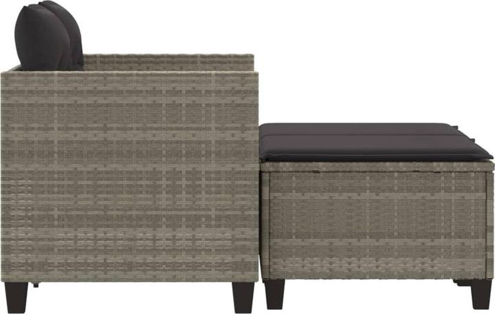 Actual product image VidaXL Garden sofa 2-seater with stools