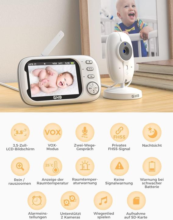 Produktbild GHB Babyphone mit Kamera (Babyphone mit Kamera)