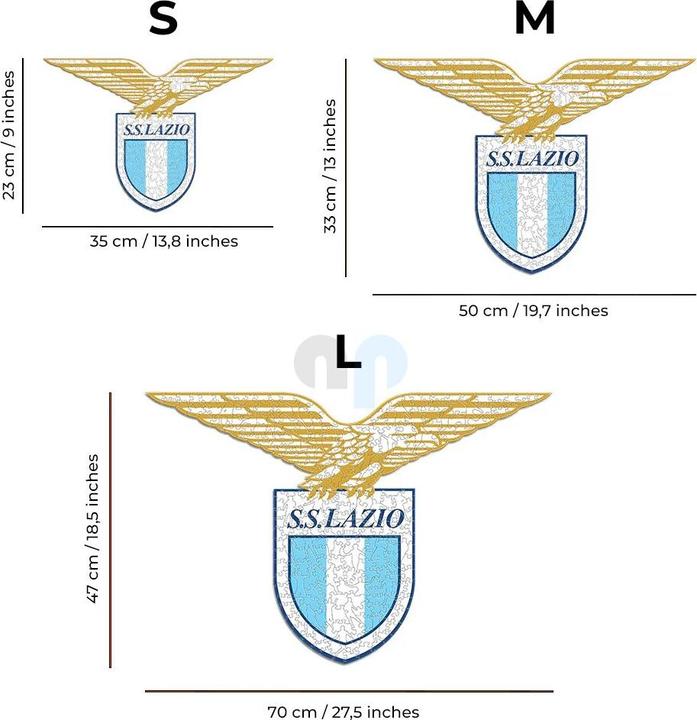Actual product image Iconic SS Lazio - Logo - Wooden Puzzle Size M (270 pieces) (270 pieces)