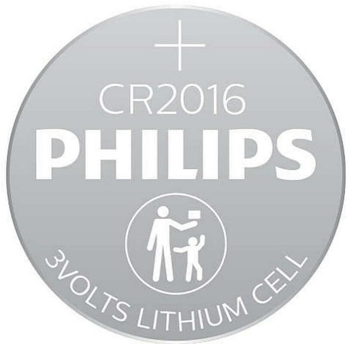 Image du produit Philips Knopfzelle Knopfzelle Lithium CR2016 2 Stück (2 pcs, CR2016, 75 mAh)
