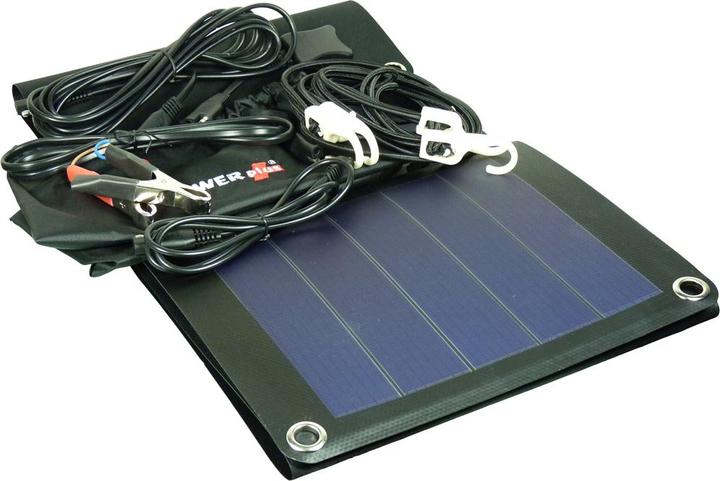 Immagine prodotto Powerplus Solar Cella solare flessibile da 18V/10W per caricare le batterie dell'auto a 12V (10 W)