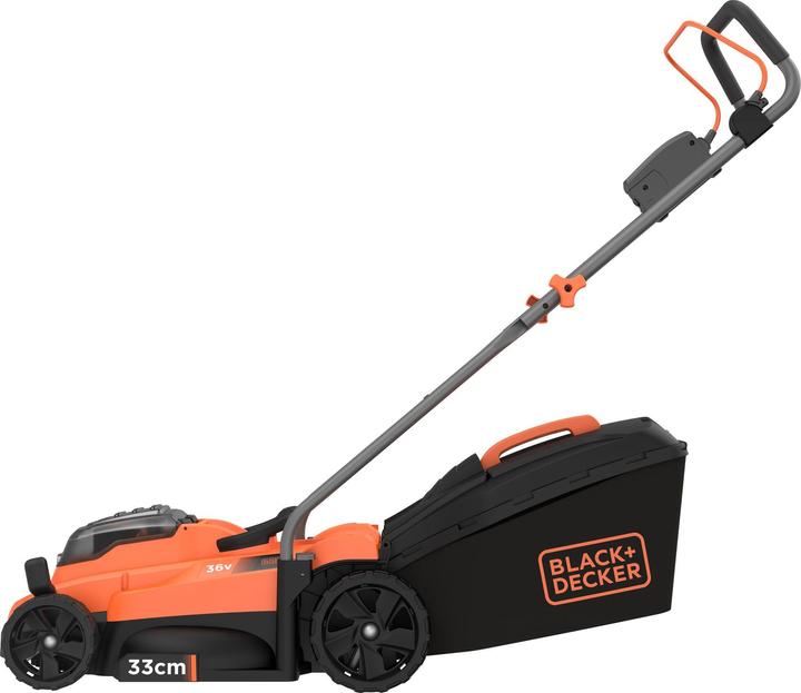 Actual product image Black & Decker Battery lawn mower BCMW3336N Solo (Rechargeable battery operated)
