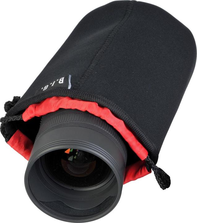 Actual product image B.I.G. PS10 Black, Red Neoprene Pouch case (Lens bag)