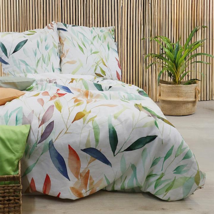 Produktbild Fleuresse Halbleinen Bettwäsche Provence Cassis Basildon bunt (Bettwäsche Set, 135x200 cm + 80x80 cm)