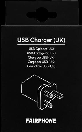 Actual product image Fairphone 3 Charger UK (18 W)