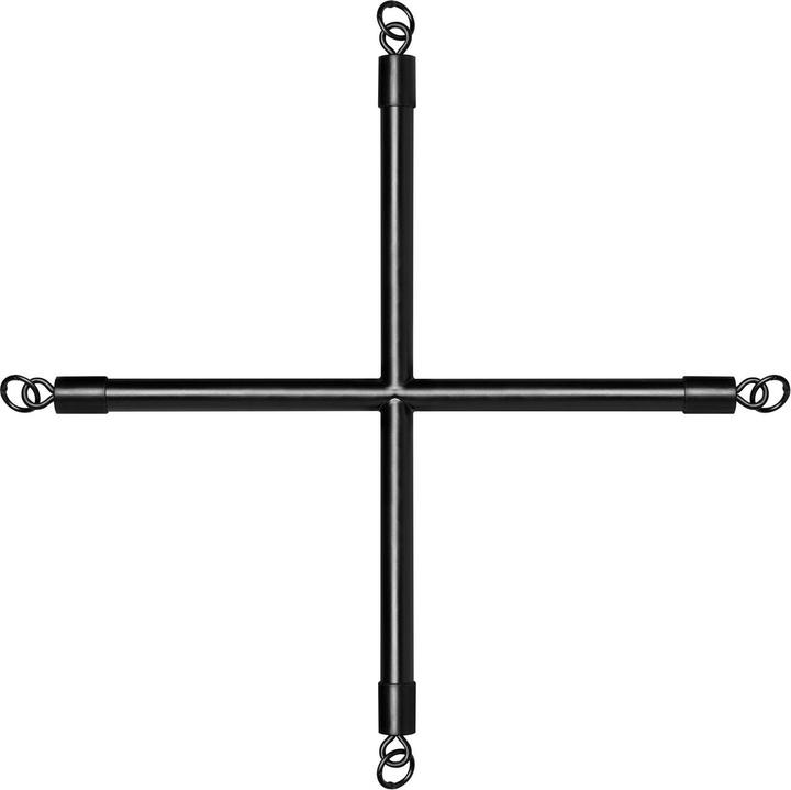 Actual product image Bedroom Fantasies Hog Tie Cross Bar With Cuffs - Black
