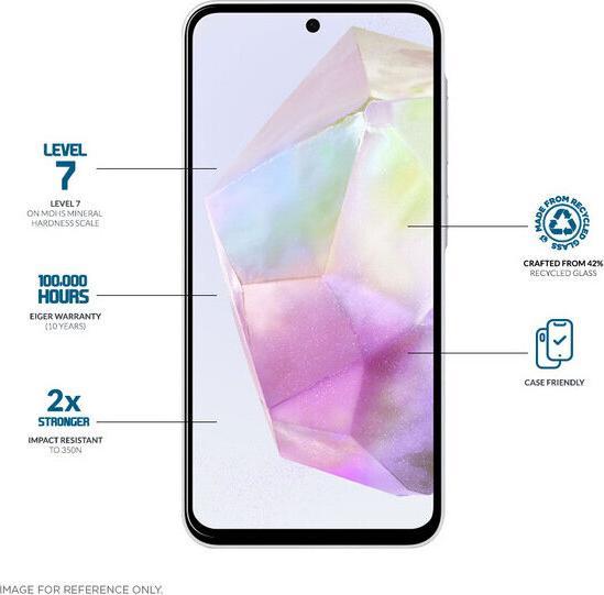 Image du produit Eiger SP Mountain Glass Clear Edge Galaxy A36/A56/S24 FE (1 pièce(s), Samsung Galaxy S24 FE, Samsung Galaxy A56, Samsung Galaxy A36)
