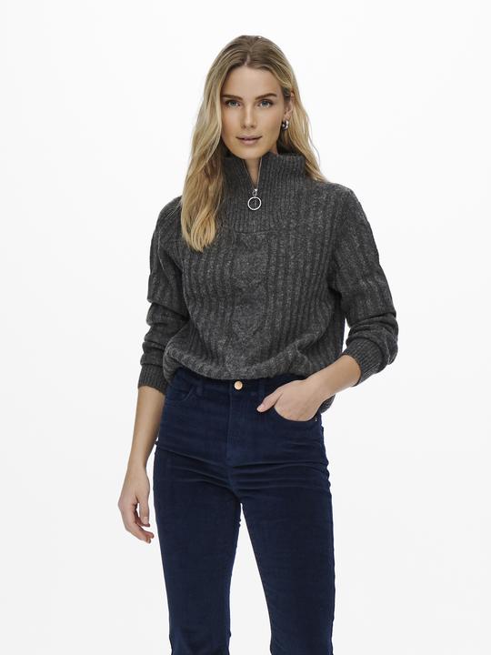 Produktbild JdY Reissverschluss-Zopfstrick- Strickpullover (M)