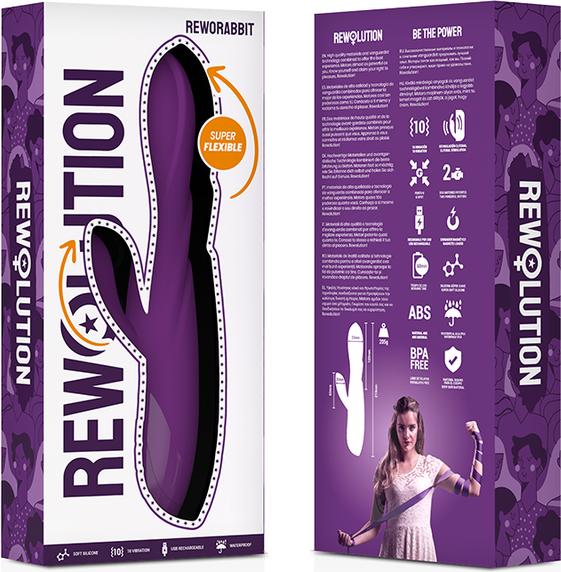 Actual product image Rewolution Reworabbit Flexible Vibrator With Rabbit