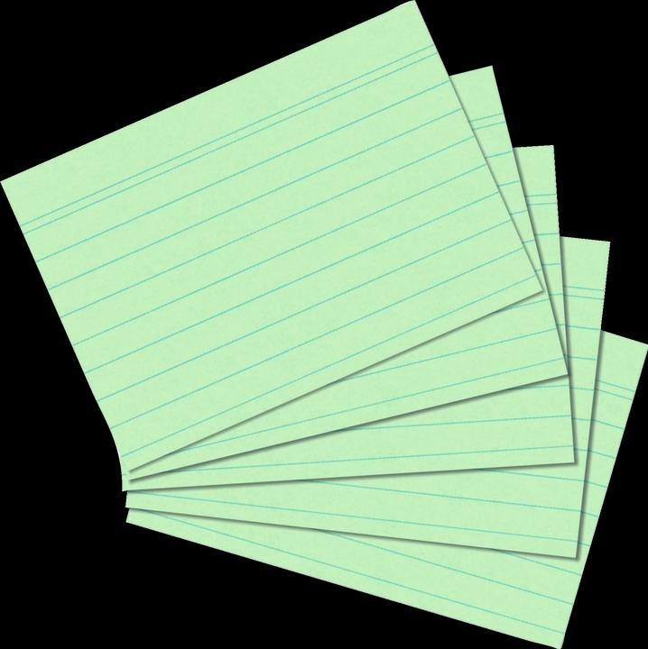 Image du produit Herlitz Fiches, DIN A5, lignées, papier vert, 170 g/m², sans bois, couleur de la ligne : bleu, double (A5, 170 g/m², 100 x)