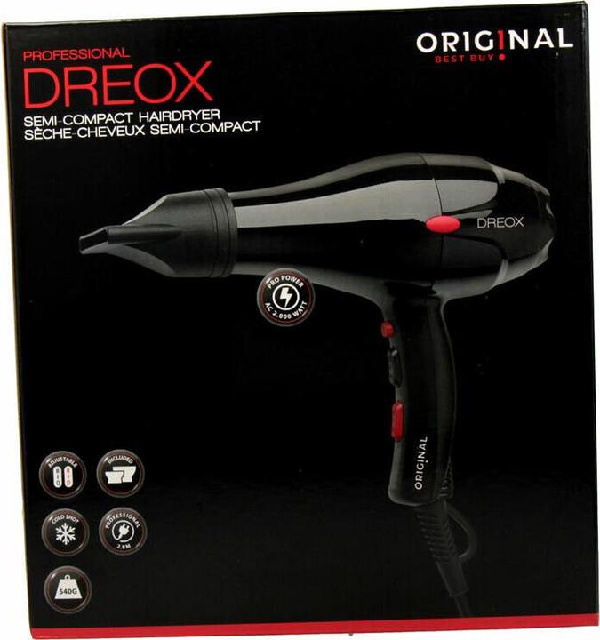 Produktbild Sinelco Haartrockner Original Dreox Black (2000W)