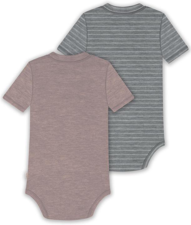 Image du produit Normani Lot de 2 bodies manches courtes bébé mérinos "Tihoi" - 9321 (74)
