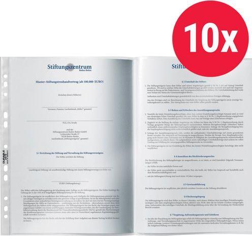 Nährwerte und Zutaten Durable Prospekthülle, DIN A3 quer, PP, transparent, 0,06 mm oben offen, auf A4 gefalzt, Universa...
