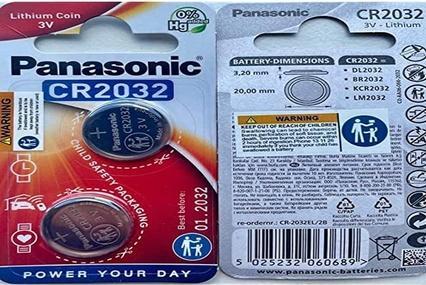 Productafbeelding Panasonic Cr2032 (2 Pcs., CR2032, 220 mAh)