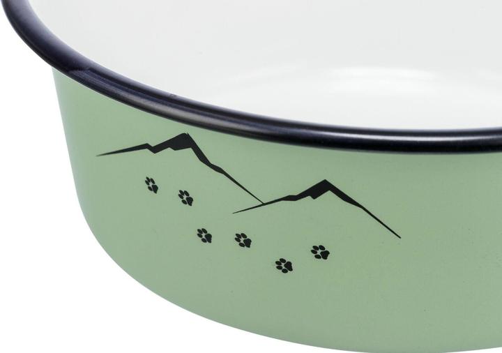 Immagine prodotto Trixie Ciotola smalto/acciaio inox 0,9 l, Ø 17 cm, verde (0.90 l)