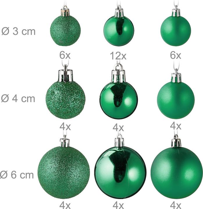 Actual product image Relaxdays christmas bauble (100 -part)